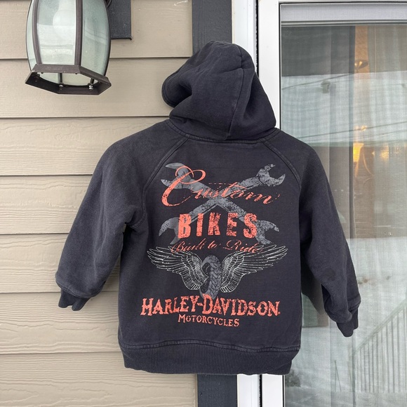 Harley Davidson black and orange jacket for kids #kidswear - Picture 5 of 5